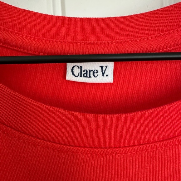 Clare V. x EMC Original Tee in Bright Poppy Red w/White graphic | Size XXL | EUC - Picture 5 of 11